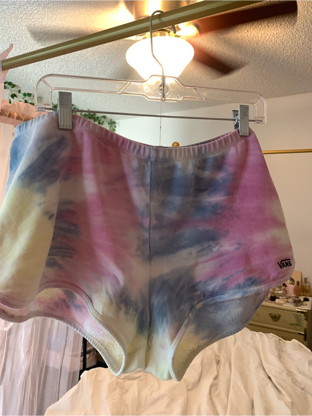Vans Tie-Dye Athletic Lounge Shorts - Pink, Blue, Yellow - Picture 4 of 5